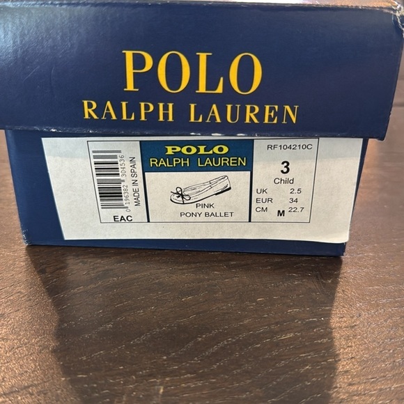 Girls Pink Pony Ballet Flats size 3 - Picture 4 of 4